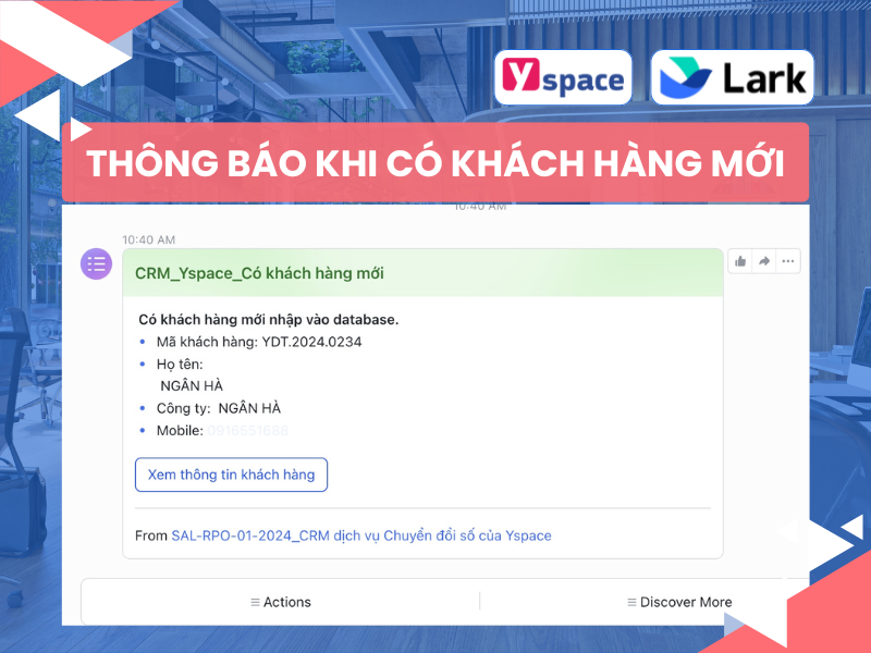 Tự động thông báo khách hàng mới qua Lark