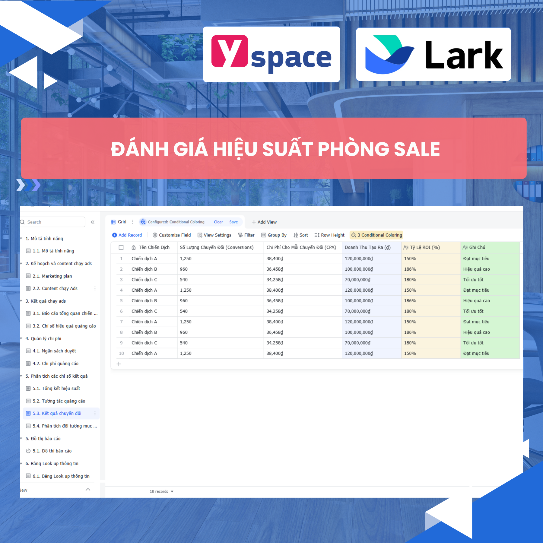 Giải pháp đo lường hiệu suất công việc cho phòng Sale và Marketing trên Lark với doanh nghiệp có quy mô vừa và lớn