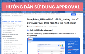 Hướng dẫn tải và thiết lập Lark Aprroval - Quản lý các thủ tục hành chính nhanh chóng