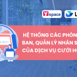 Hệ thống các phòng ban, quản lý nhân sự của dịch vụ cưới hỏi