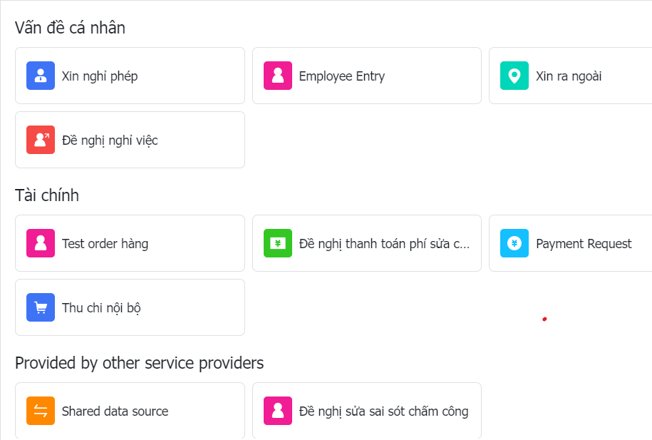 Các mẫu Approval thường sử dụng trên Larksuite (Lark)