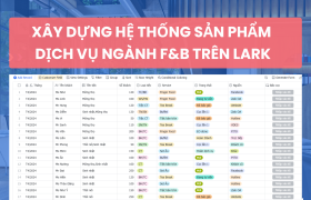 Xây dựng hệ thống sản phẩm - dịch vụ ngành F&B trên Lark(Larksuite)