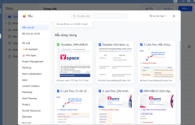 Tiết Kiệm Thời Gian và Tăng Tính Chia Sẻ với Template Mẫu trên Lark Docs