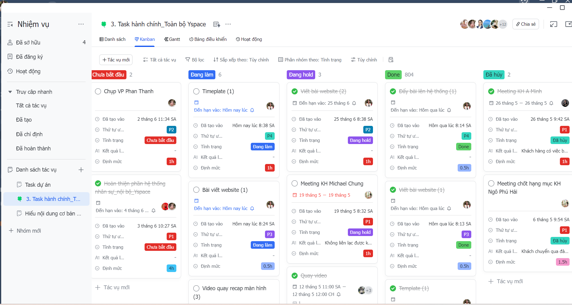 Tích hợp quy trình giao task, quản lý công việc và đánh giá nhân sự trên Lark (Larksuite)
